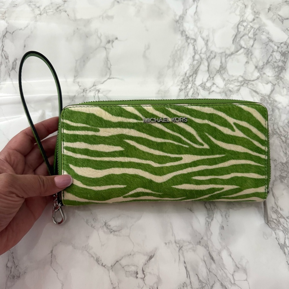 Michael Kors Zebra print calf hair wallet